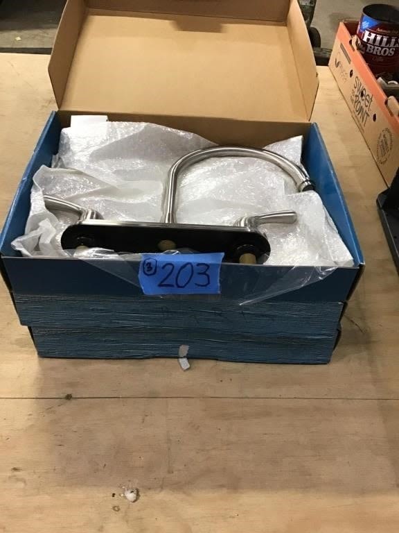 Lot 203: 2   KITCHEN FAUCETS,  1.  BOX PARTS