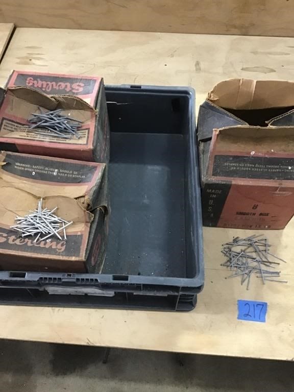 Lot 217: VARIOUS NAILS.  3. PARTIAL BOXES