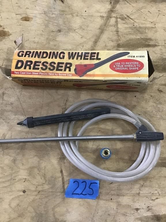 Lot 225: GRINDING WHEEL DRESSER,  SPRAYER HOSE