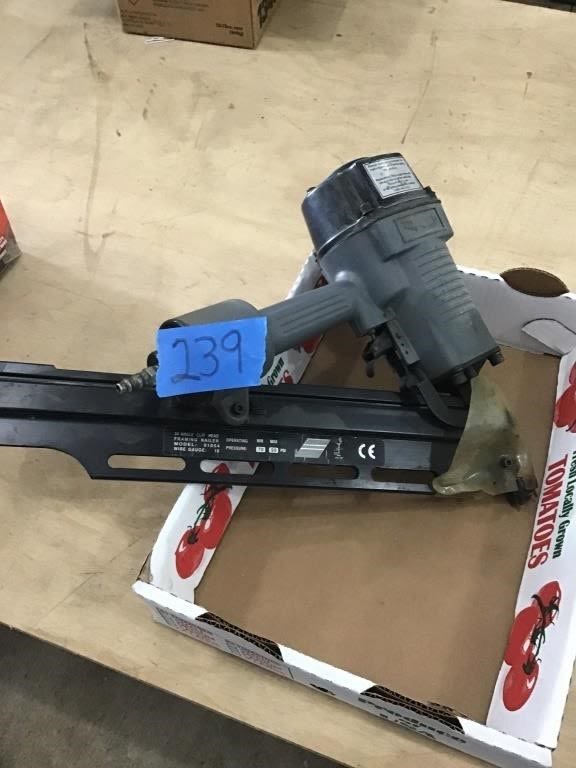 Lot 239: CENTRAL PNEUMATIC. FRAMEING NAILER