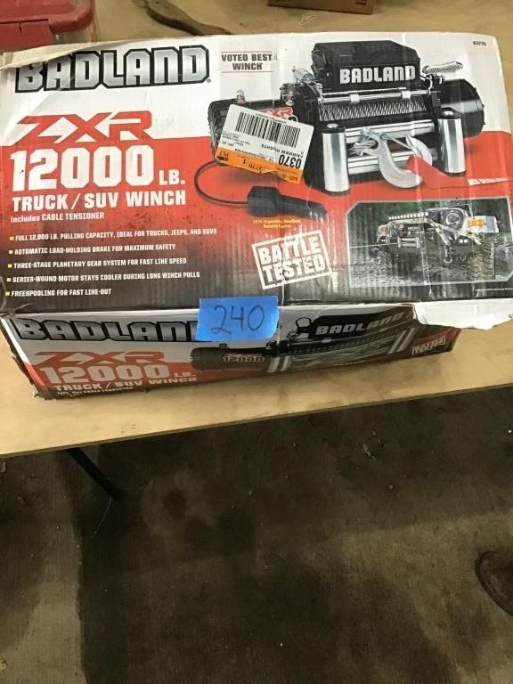 Lot 240: BADLANDS. 12000 LB. WINCH