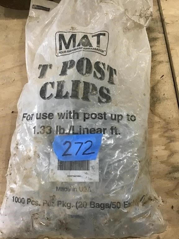 Lot 272: BAG "T"  POST CLIPS