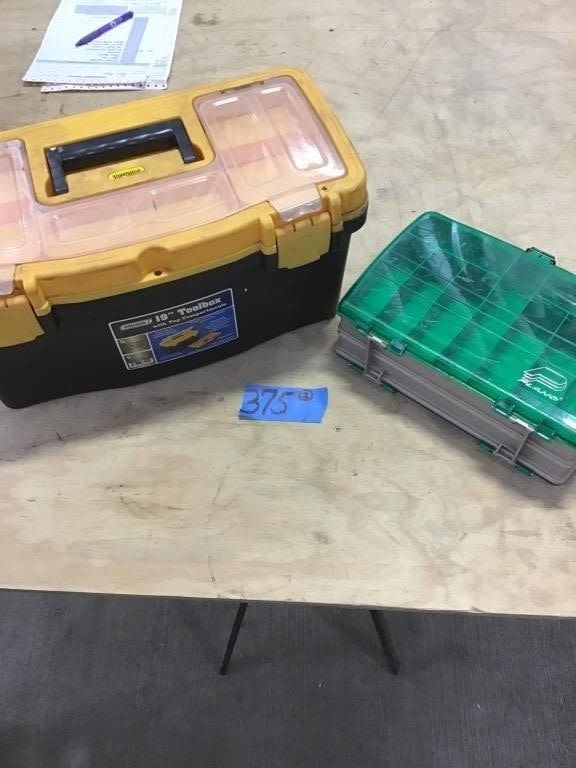 Lot 375: TOOL BOX,  TACKLE BOX