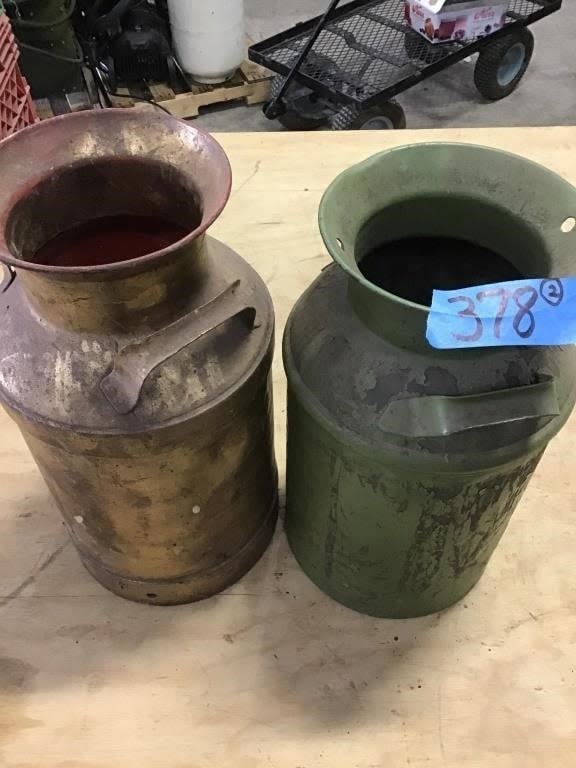 Lot 378: 2. MILK CANS