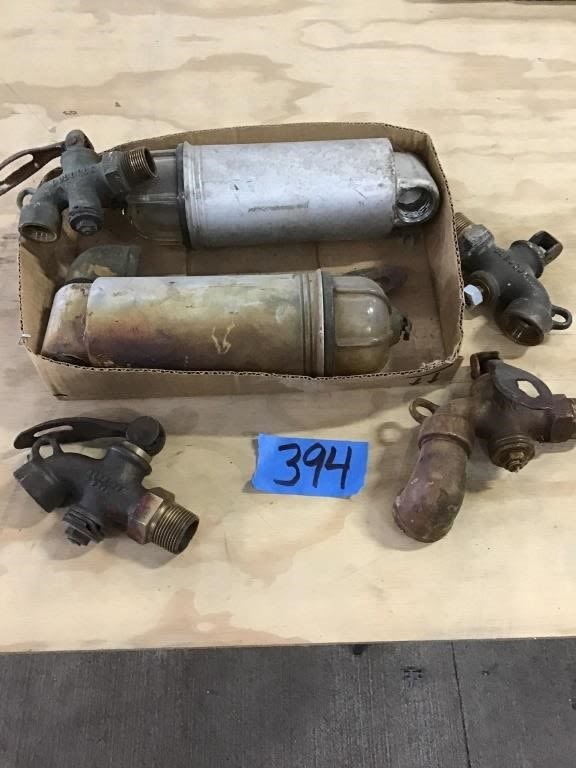 Lot 394: BRASS VALVES , FILTERS