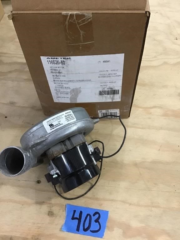 Lot 403: VACUUM MOTOR.    NIB