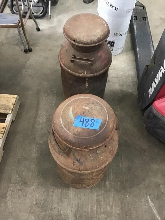 Lot 488: 2. MILK CANS