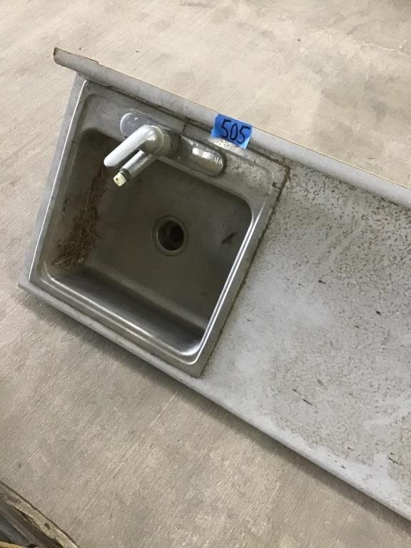 Lot 505: SINK AND COUNTERTOP. 65 INCHES LONG