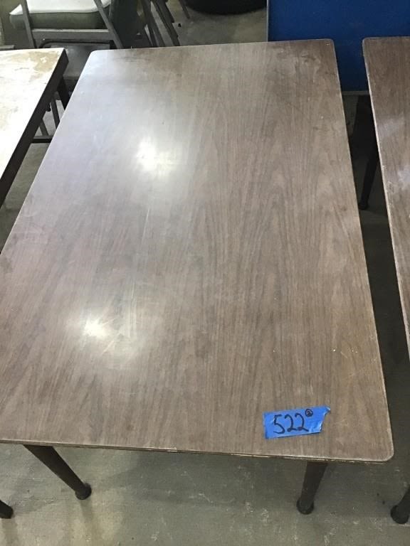 Lot 522: 2. 3.X 5 FOOT TABLES