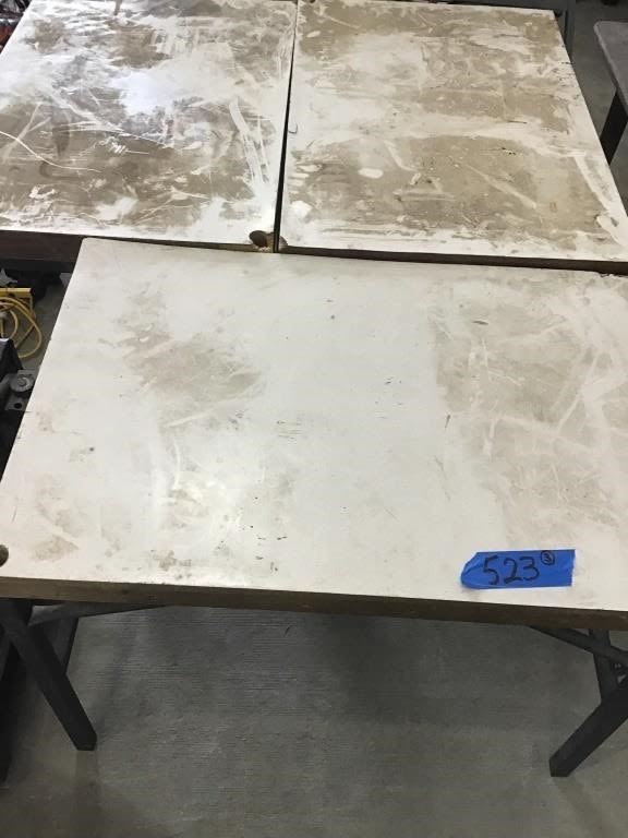 Lot 523: 3.  2 X. 3. FOOT TABLES