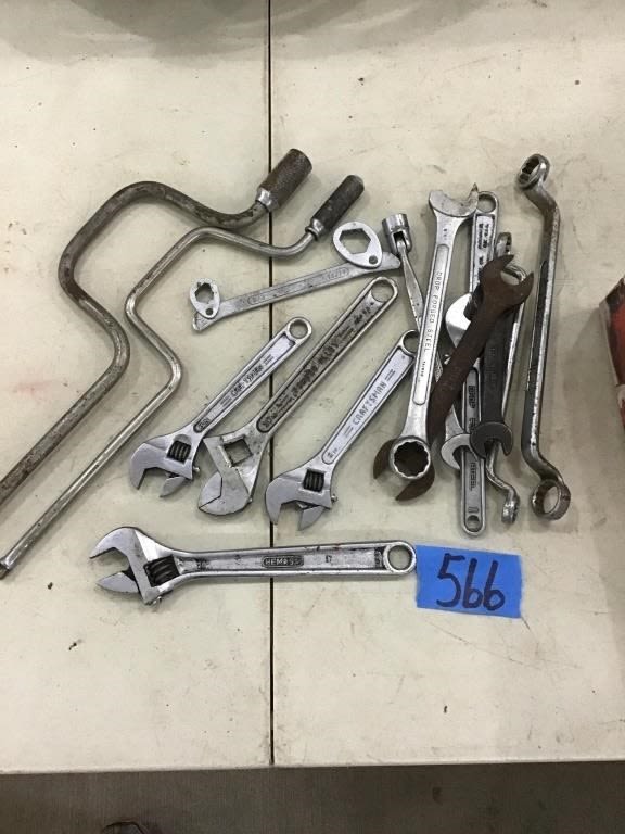 Lot 566: SPEED WRENCHES,  ADJUSTABLE WRENCHES, OTHERS