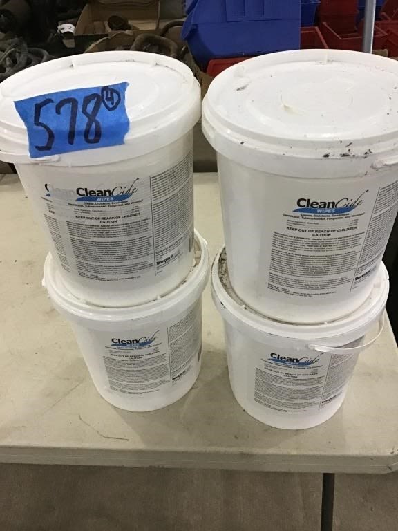 Lot 578: 4. CONTAINERS CLEANCIDE WIPES