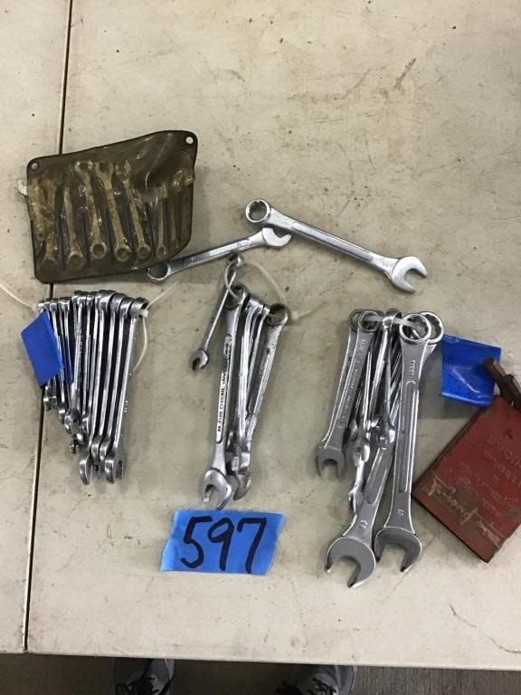 Lot 597: WRENCHES,  SAE AND METRIC,   ALLEN