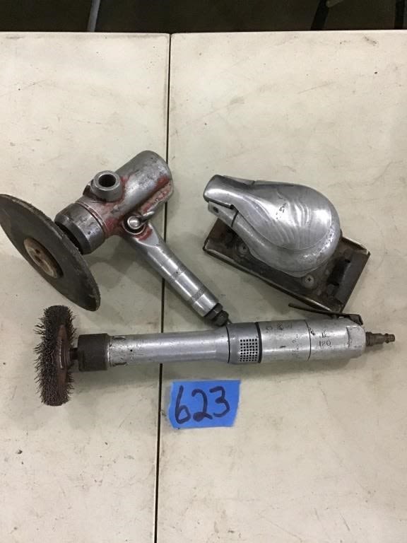 Lot 623: PNEUMATIC GRINDER, SANDER, WIRE BRUSH