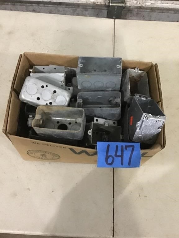 Lot 647: METAL ELECTRICAL BOXES