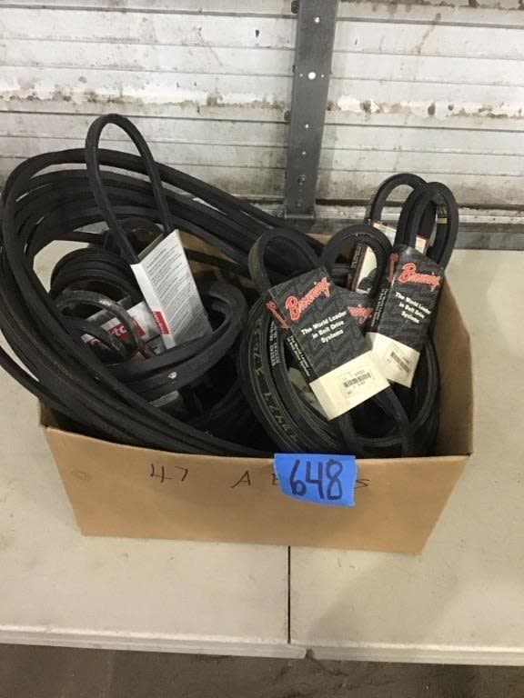 Lot 648: BOX. "A". BELTS