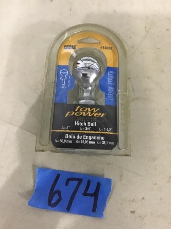Lot 674: 2. INCH. TRAILER BALL