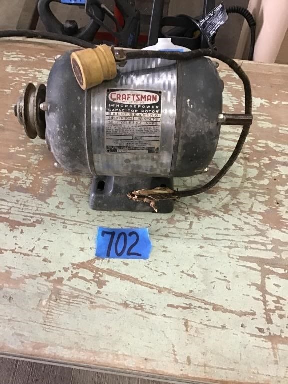 Lot 702: CRAFTSMAN DOUBLE SHAFT ELECTRIC MOTOR