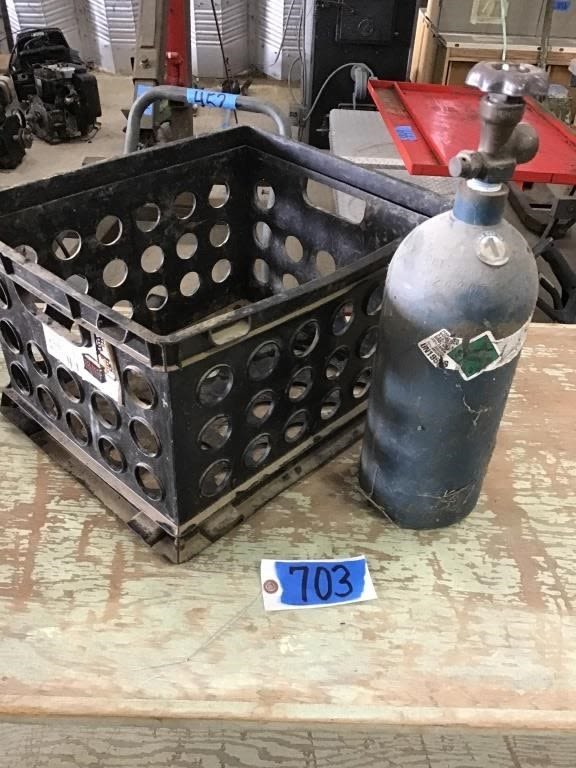 Lot 703: KNEE HIGH ARGON BOTTLE,  CRATE