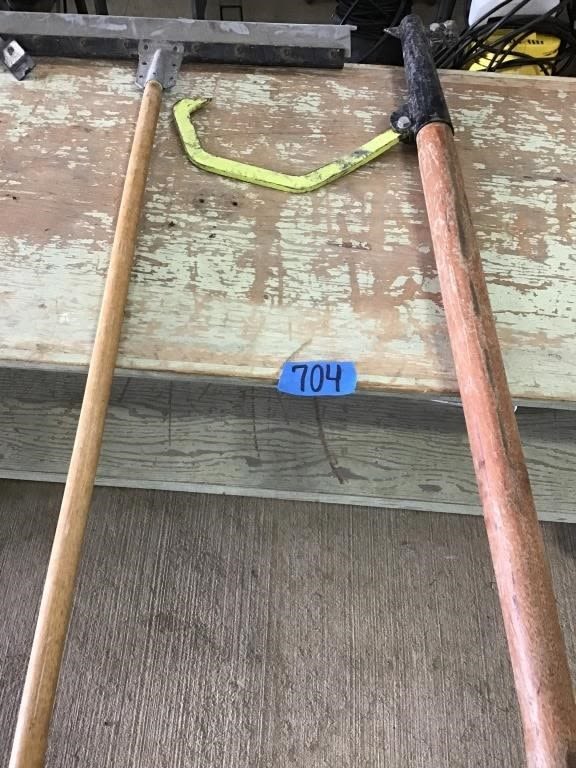 Lot 704: CANT HOOK,  SQUEEGEE