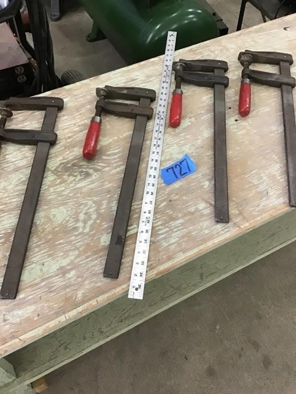 Lot 727: 4.  24 INCH. BAR CLAMPS