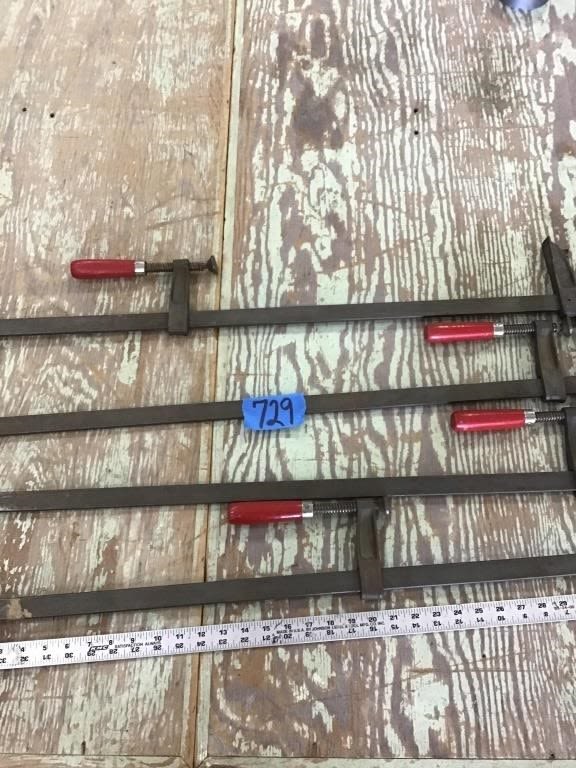 Lot 729: 4.   36. INCH BAR CLAMPS