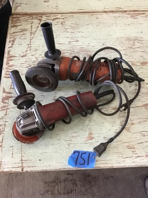 Lot 751: 2. ANGLE GRINDERS