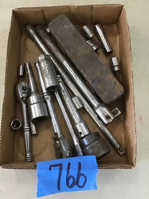 Lot 766: SOCKETS, EXTENSIONS. RATCHETS
