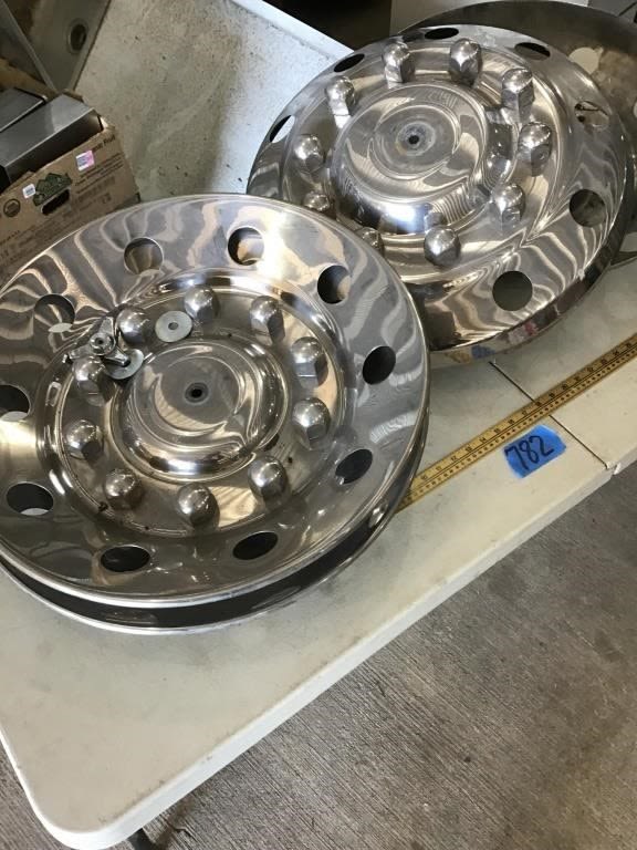 Lot 782: SEMI. WHEEL COVERS