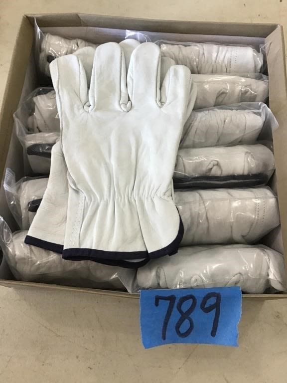 Lot 789: 12. PAIR XL LEATHER GLOVES