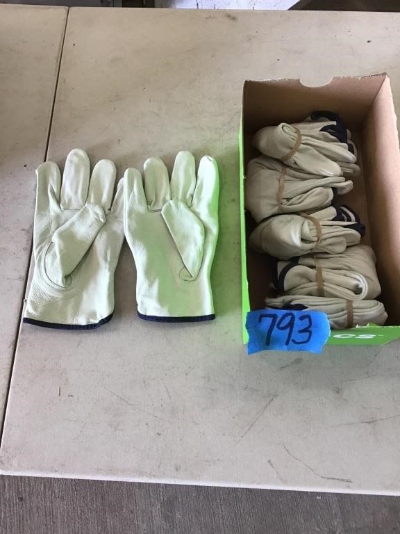 Lot 793: 6. PAIR. XL. LEATHER GLOVES