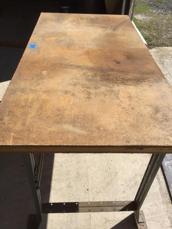 Lot 804: WORK TABLE.  3. FOOT X 6. FOOT