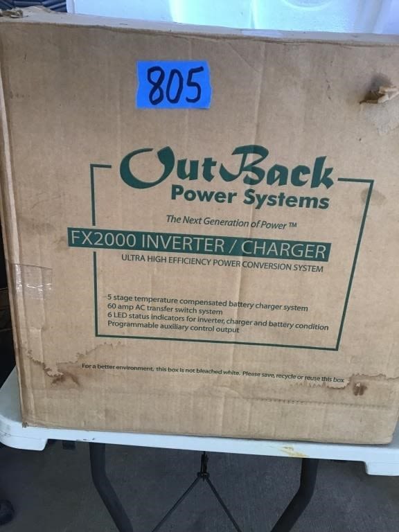 Lot 805: POWER INVERTER FOR MOTOR HOME