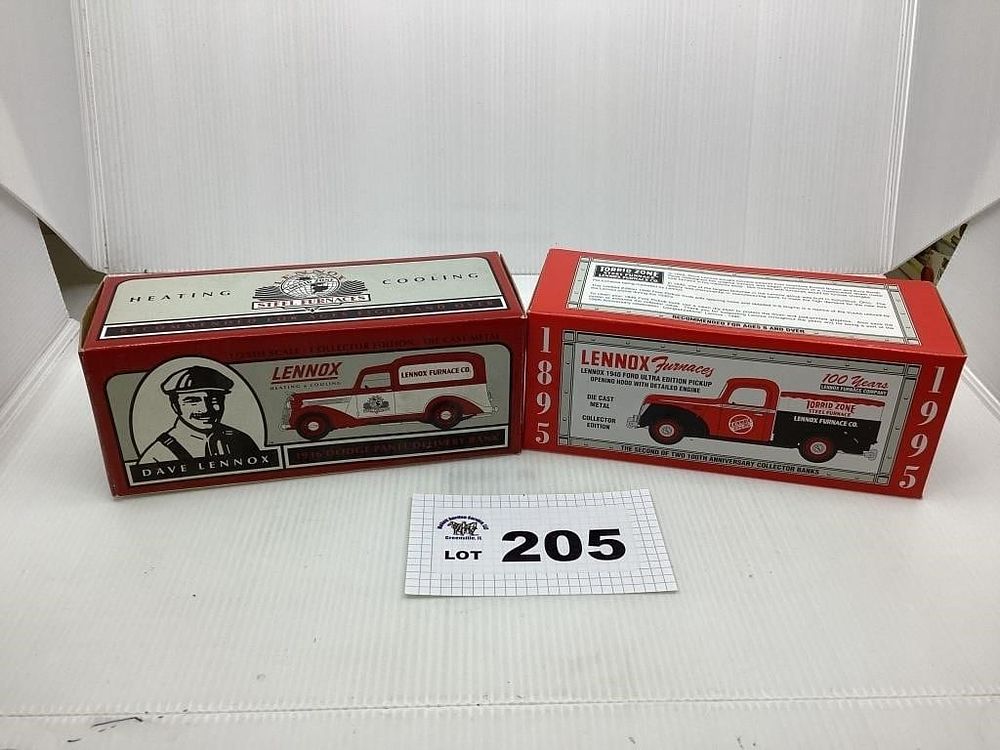 Lot 205: 1:25 SCALE LENNOX 1956 DODGE PANEL BANK / LENNOX
