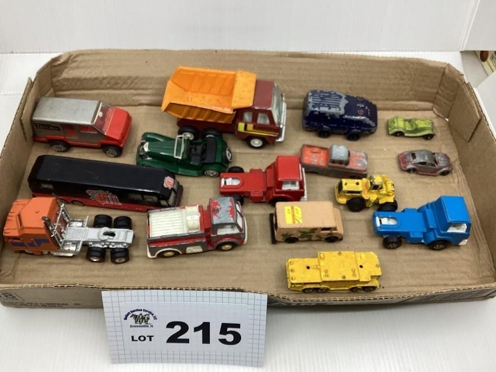 Lot 215: ASSORTMENT OF TOY TRUCKS AND CARS
