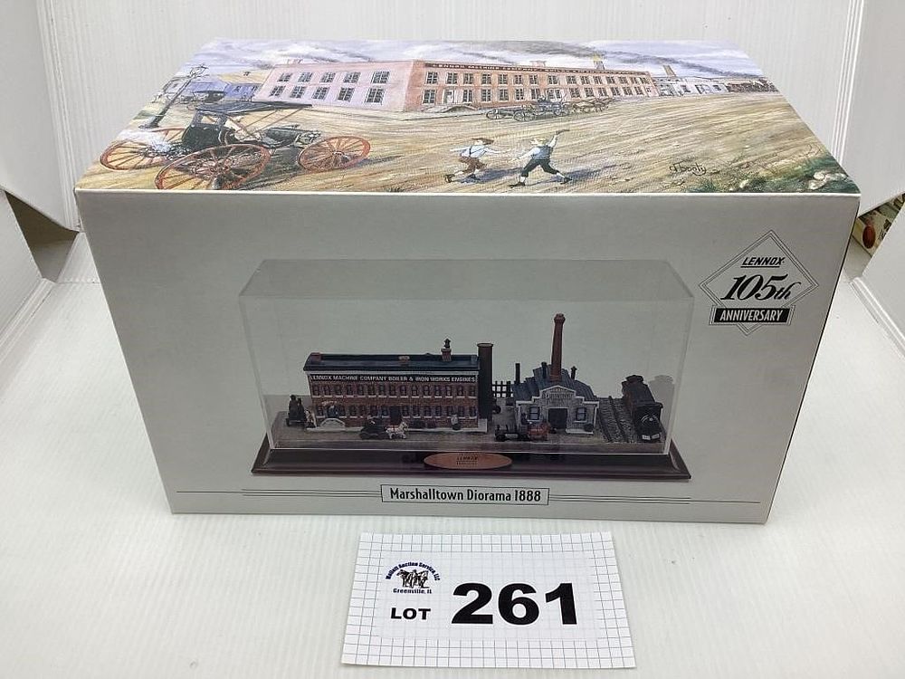 Lot 261: LENNOX MACHINE COMPANY MARSHALLTOWN DIORAMA 1888