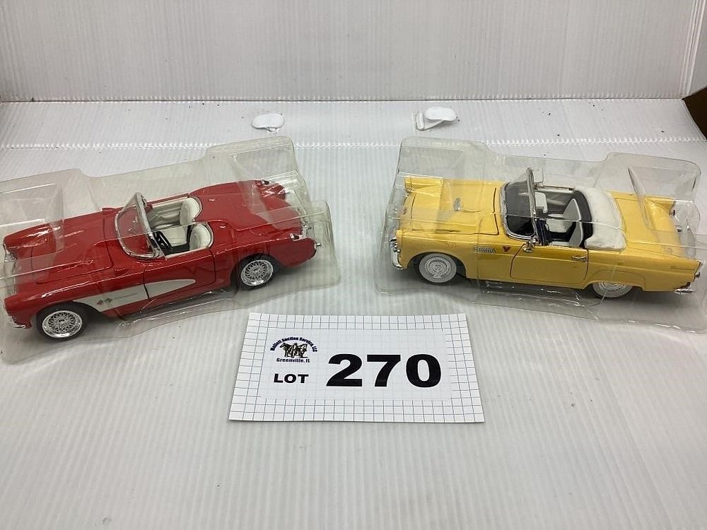 Lot 270: CORVETTE AND FORD THUNDERBIRD CARS