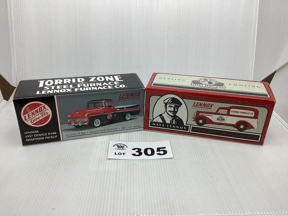 Lot 305: LENNOX 1936 DODGE COIN BANK / 1957 DODGE D100