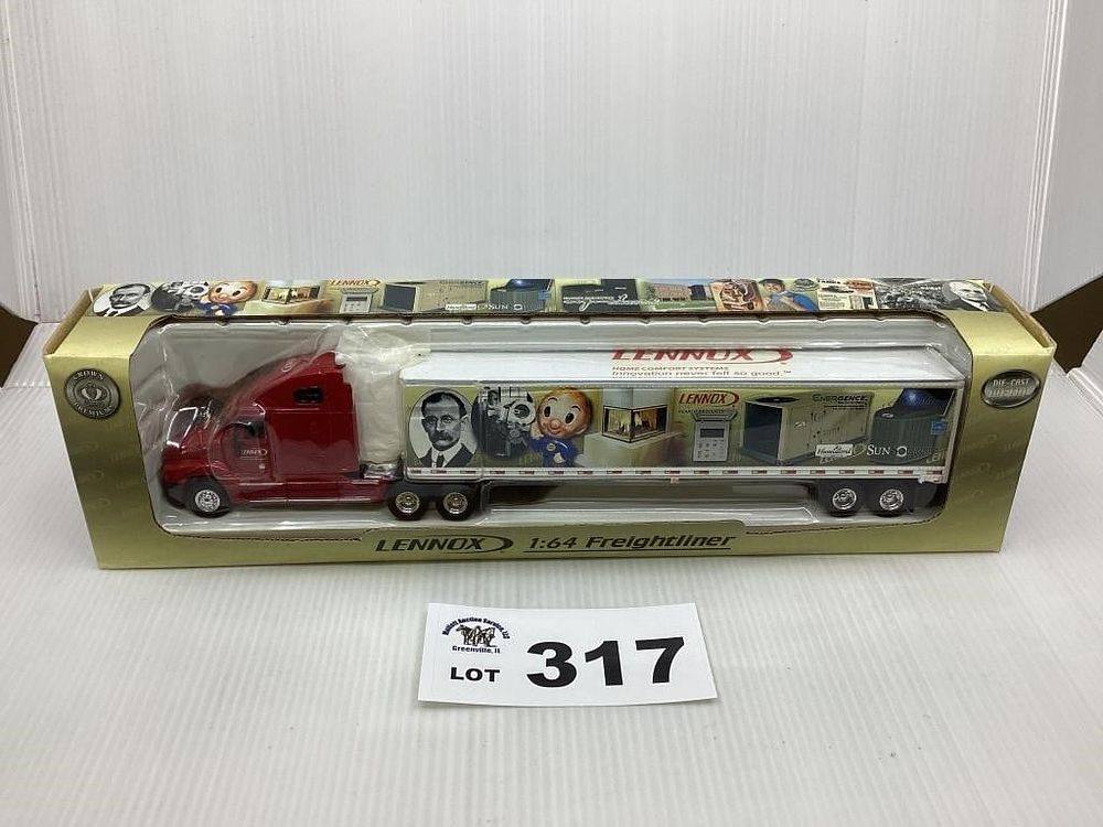 Lot 317: 1:64 SCALE LENNOX SEMI TRACTOR TRAILER