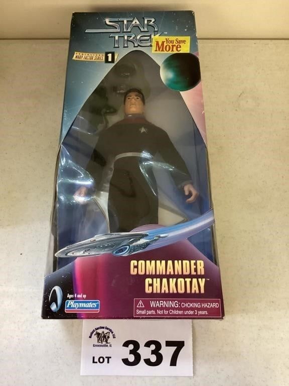 Lot 337: STAR TREK COMMANDER CHAKOTAY FIGURE