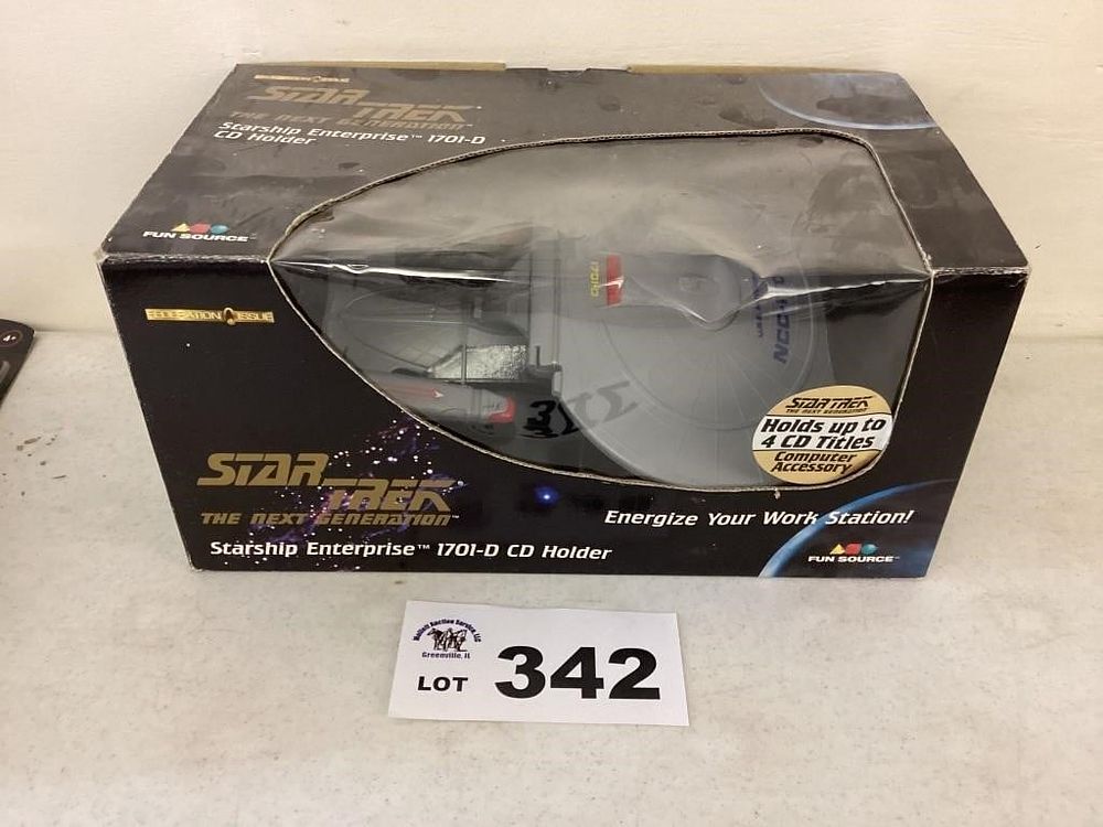 Lot 342: STAR TREK STARSHIP ENTERPRISE 1701-D CD HOLDER