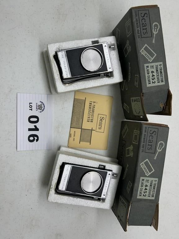 SEARS FIVE TRANSISTOR SET IN BOXES