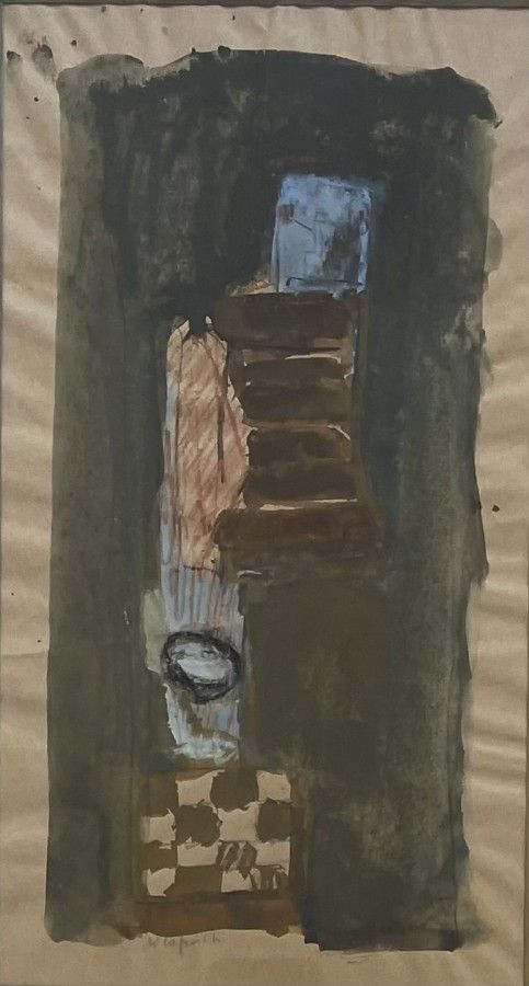 Liliane Klapisch , b. 1933 - Interior, . Artist's name: Liliane Klapisch , b. 1933 Item name: 
