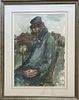 Moshe Bernstein , 1920-2006 - Jew in the shtetl, . Artist's name: Moshe Bernstein , 1920-2006 Item Image - 1