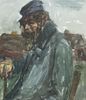 Moshe Bernstein , 1920-2006 - Jew in the shtetl, . Artist's name: Moshe Bernstein , 1920-2006 Item Image - 3