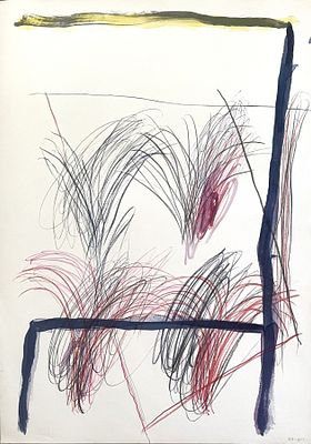 רפי לביא , 1937-2007 - ללא כותרת, 1979. טכניקה: טכניקה מעורבת על נייר מידות: 74X52 ס"מ חתום: חתום 