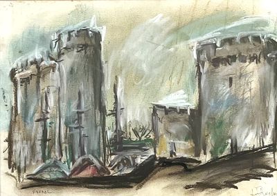 יצחק פרנקל-פרנל , 1899-1981 - נוף. טכניקה: פסטל מידות: 22X30 ס"מ חתום: חתום. אודות האמן: צייר 