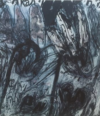 משה גרשוני , 1936-2017 - רקפות, 1984. טכניקה: רפרודוקציה מידות: 60X54 ס"מ חתום: חתום, מתוארך 