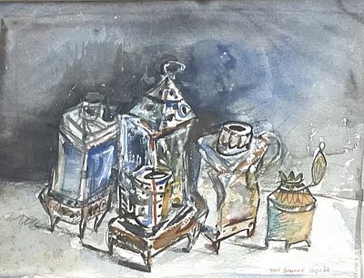 יוסל ברגנר , 1920-2017 - דומם. טכניקה: אקוורל מידות: 30X40 ס"מ חתום: חתום. אודות האמן: 
צייר, נולד 