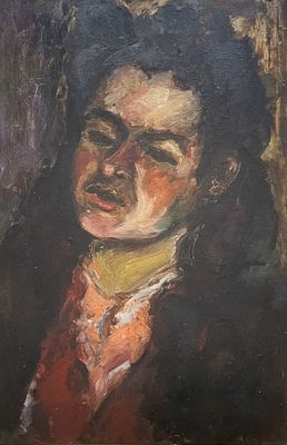 דוד לן-בר , 1912-1987 - דיוקן אישה. טכניקה: שמן על קרטון מידות: 47X32 ס"מ חתום: לא חתום.